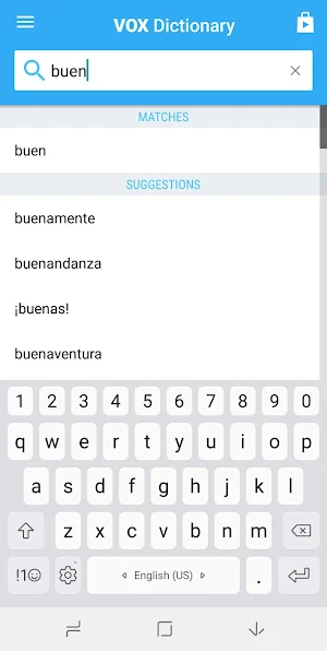 VOX General Spanish Language Dictionary Screenshot 1