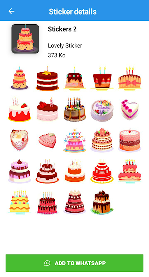 Lovely Birthday Stickers Screenshot 2