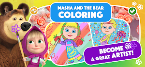 Masha and the Bear Coloring Screenshot 0