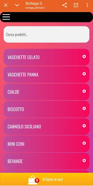 APP Gelateria Bottega G Screenshot 1