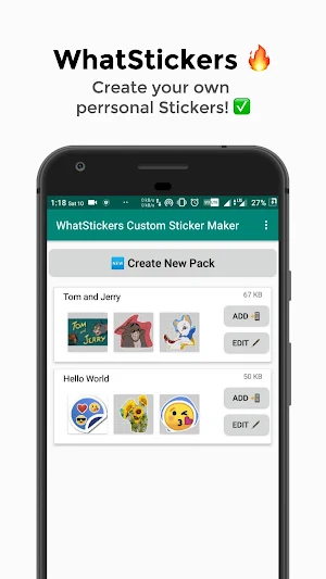 WhatStickers.in | Custom Personal Sticker Maker Screenshot 0