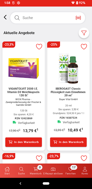 Apotheke B29 Shop & E-Rezept Screenshot 1