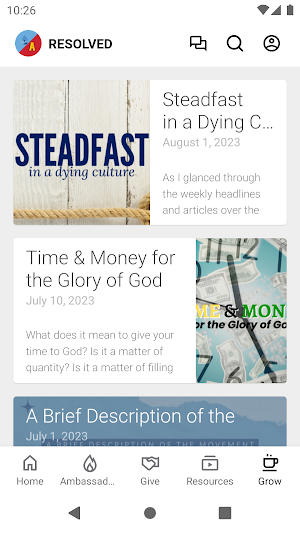 Resolved Ministries Screenshot 3