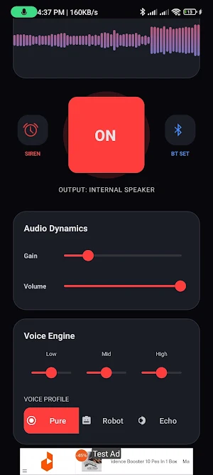 Megaphone: Mic to BT Speaker Screenshot 3