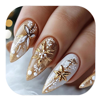 Silver Gleam Nail Art Design
