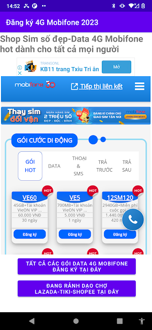 Đăng ký 4G Mobifone 2023 v2.0 Screenshot 1