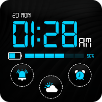 Digital Clock Lock Screen