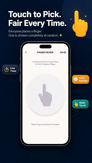 Finger Chooser: Coin Flip Toss Screenshot 2