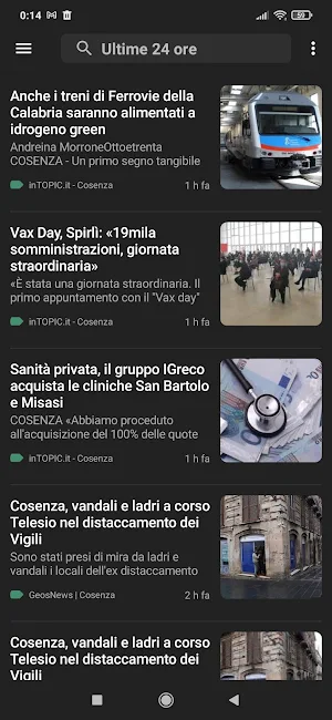Cosenza notizie Screenshot 2