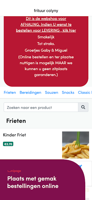 Frituur Colyny Screenshot 1