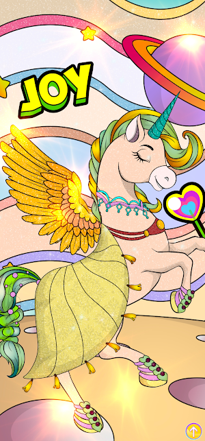 Unicorn Dress Up Coloring Book Screenshot 0