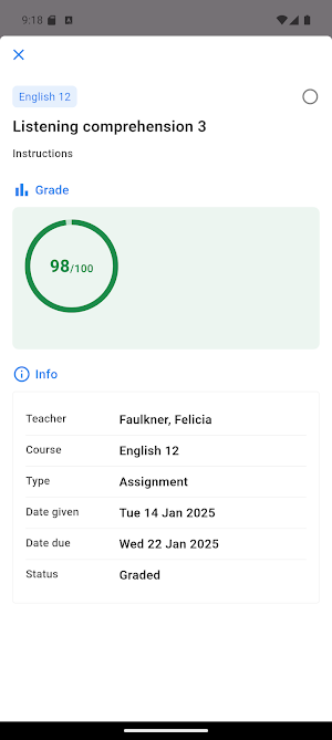 MySchool Parent & Student App Screenshot 2