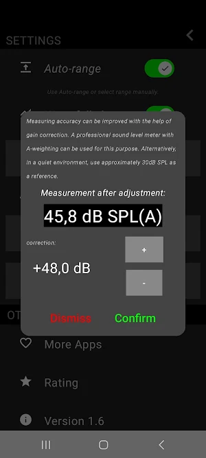 Spectrum analyzer Screenshot 2