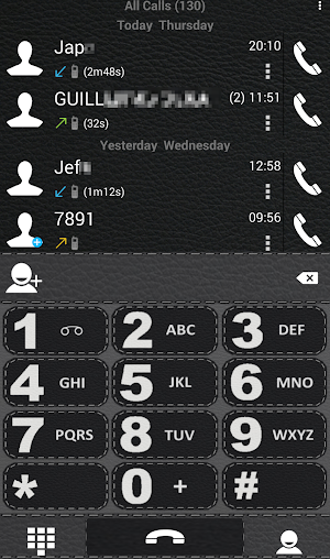 Theme Black Leather RocketDial Screenshot 2