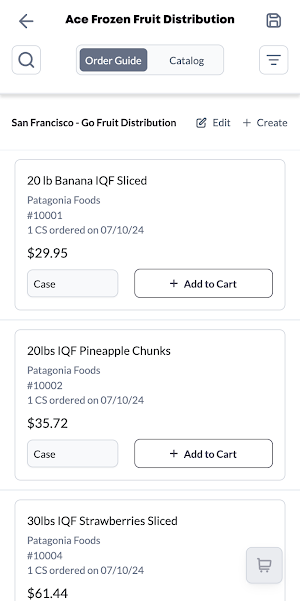 Ace Frozen Fruit Distribution Screenshot 1