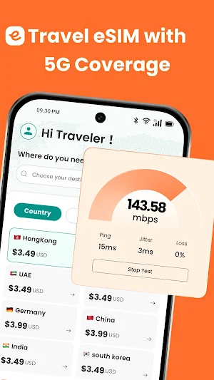 eSIMNum: Unlimited eSIM Travel Screenshot 1