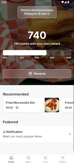 Patrick's Northshore Eatery Screenshot 0
