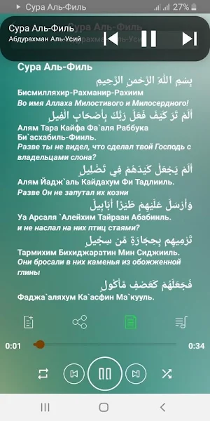 Сура Аль-Филь аудио Screenshot 0