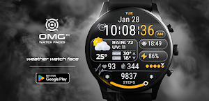 OMG 160 Weather Watch Face Screenshot 0