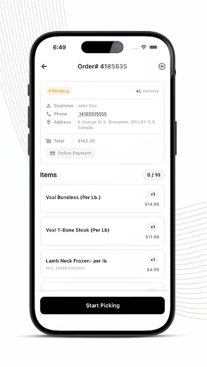 Ordrz Picker App Screenshot 2