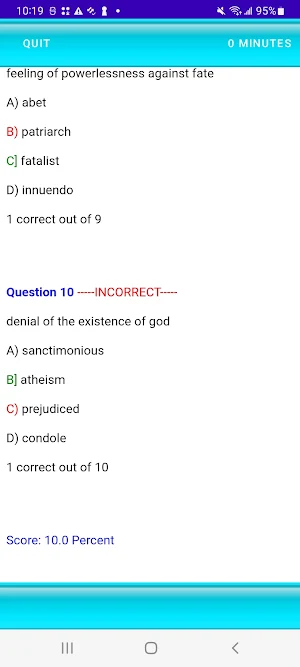 Test Exam SAT Vocabulary Screenshot 3