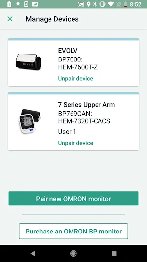 OMRON connect US/CAN Screenshot 2