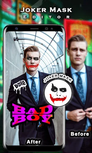 Text on photo - Joker Face Photo Editor Clown Mask Screenshot 2