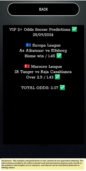 Soccer prediction 2 + odds vip Screenshot 0