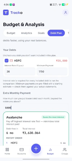 Tracko - Expense Tracker Screenshot 1