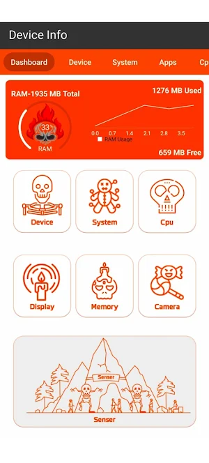Device info System, CPU, Phone Screenshot 0