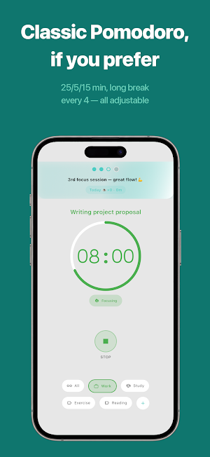 Flowmodoro - Pomodoro in Flow Screenshot 2