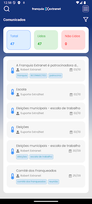 Franquia Extranet Screenshot 1