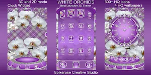 White Orchids 3D Next Launcher Screenshot 0