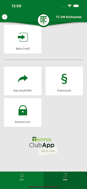 Tennisclub GW Kirchzarten e.V. Screenshot 1