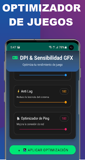DPI & Sensibilidad GFX Tools Screenshot 0