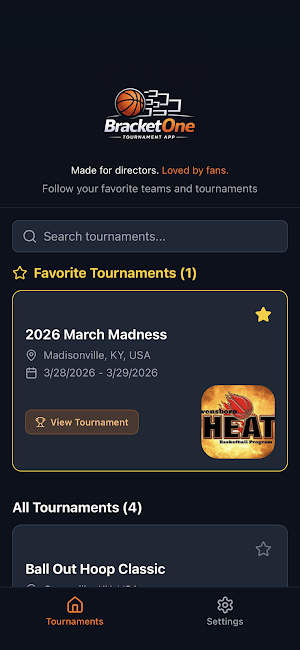 BracketOne Tournament App Screenshot 0