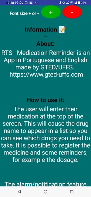 RTS - Lembrete de medicação Screenshot 3