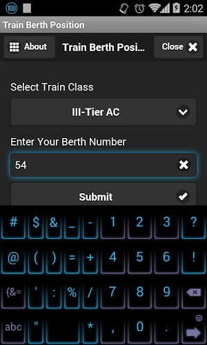 Train Berth/Seat Position Screenshot 1