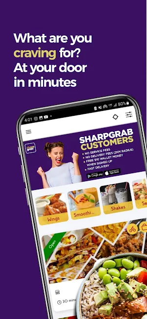 Sharp Grab: Food Delivery Screenshot 0