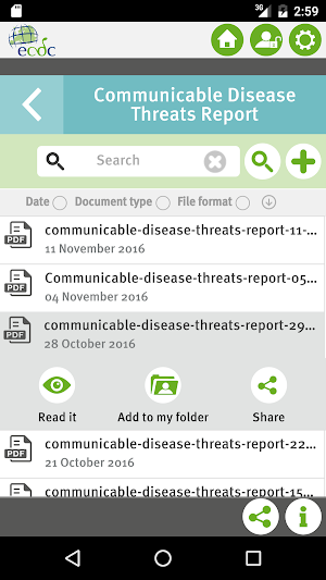 ECDC Threat Reports Screenshot 1