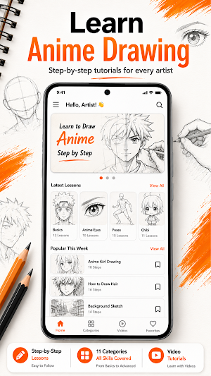 Anime Drawing App Screenshot 0