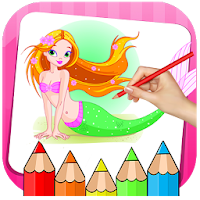 Mermaid Coloring Book & Drawing Book
