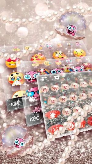 Beautiful Pearl Keyboard Theme Screenshot 2