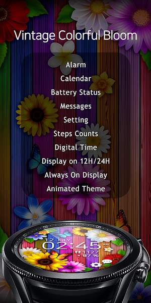 Colorful Bloom - Watchface Screenshot 0