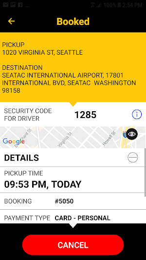 Seattle Yellow Cabs Screenshot 1