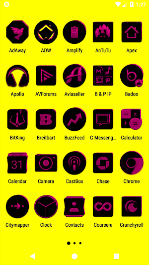 Black and Pink Icon Pack Free Screenshot 1