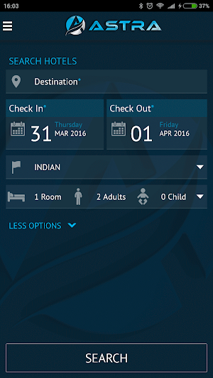 Astra Bookings Screenshot 2