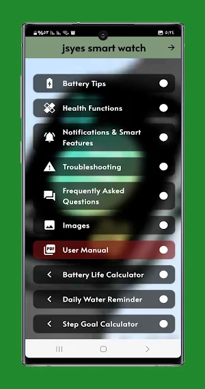 jsyes smart watch guide Screenshot 1