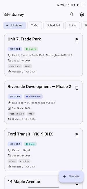 Site Audit Survey & PDF Report Screenshot 0