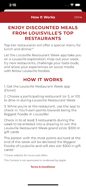 Louisville Restaurant Week Screenshot 1